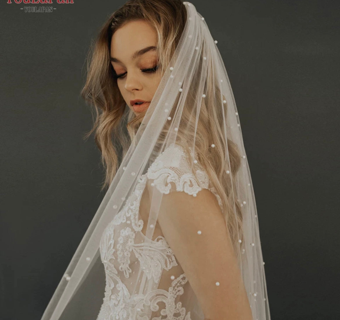 Minimal tulle wedding veil — Celeste New York